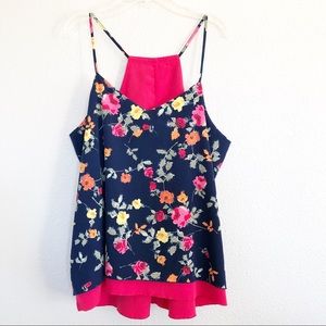 Vintage Floral Reversible Tank Top Sz Large.